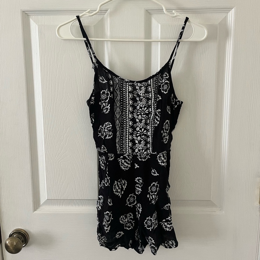 Lily Rose Monochrome Floral Romper